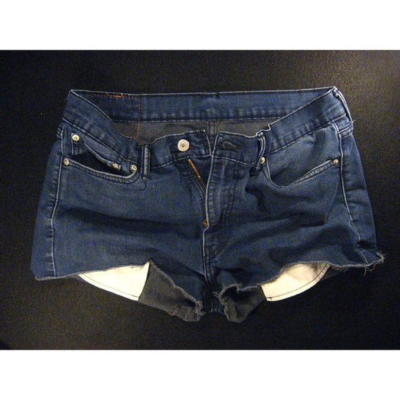 LEVIS Zipper-fly 513 CUTOFF JEAN SHORTS Cut Off W 32 Daisy Duke HIGH WAISTED - Picture 1 of 8